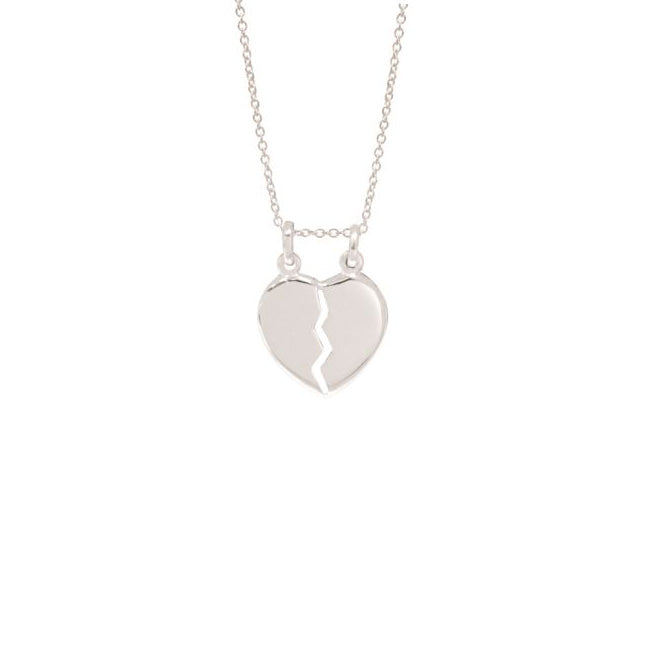 Sterling Silver Broken Heart Pendant