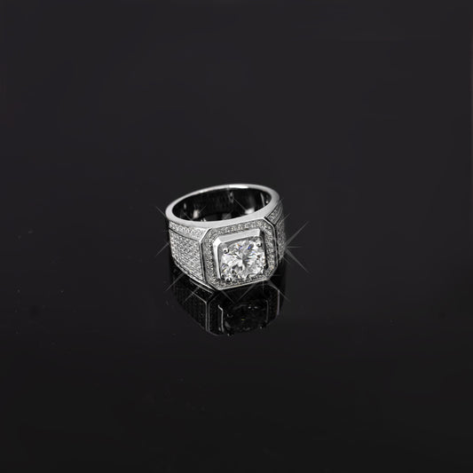 Sterling Silver Ring Iced Out