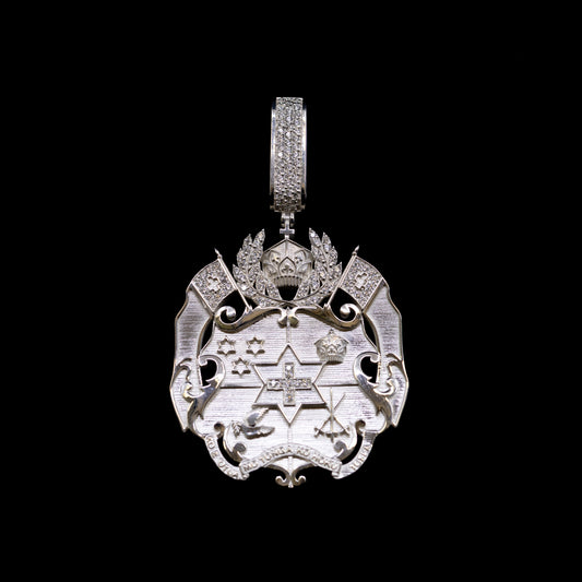 Sterling Silver Tongan Coat of Arms Pendant